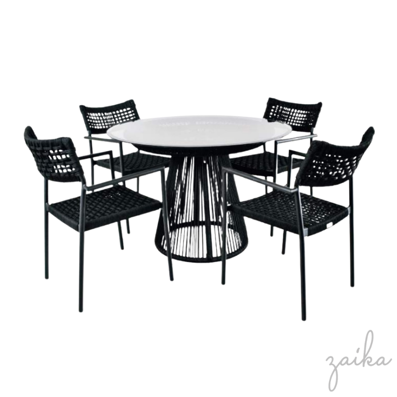 MESA DE JANTAR EM CORDA NÁUTICA| ÁREA EXTERNA