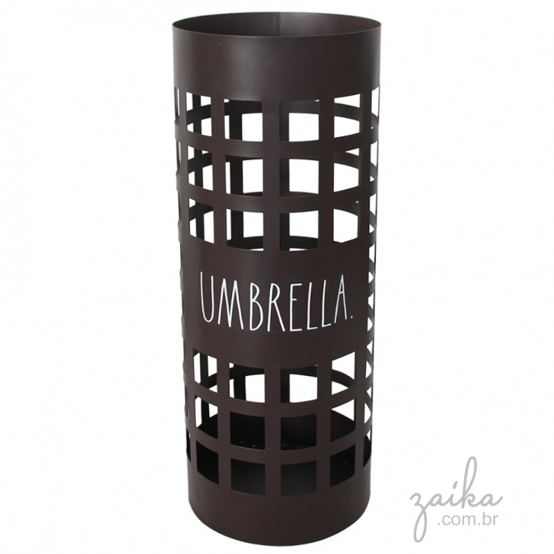 PORTA GUARDACHUVA EM METAL PRETO
