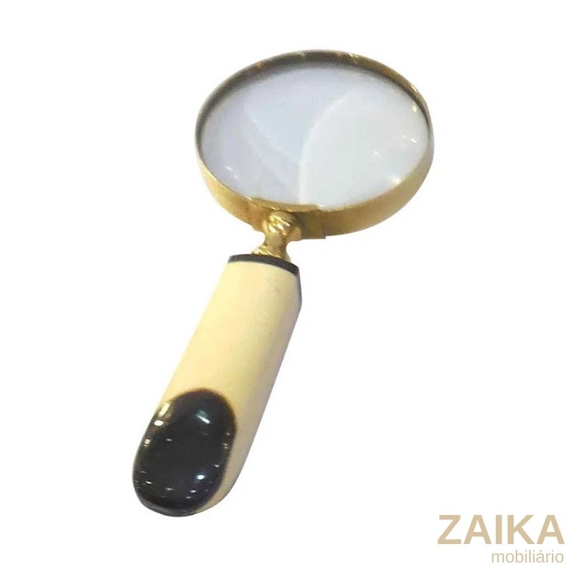 LUPA DE METAL DOURADO 
