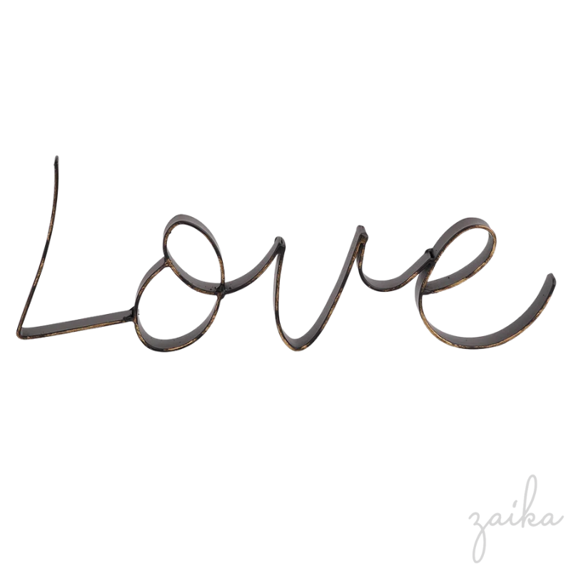 ESCRITA DECORATIVA DE METAL LOVE