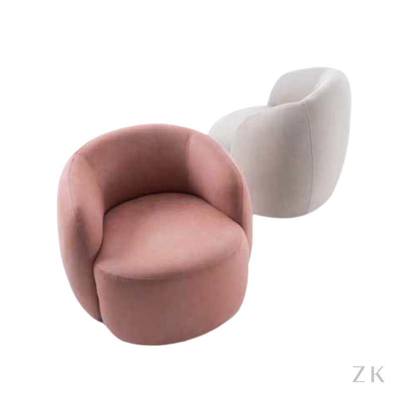 POLTRONA ESTOFADA FIXA OU GIRATÓRIA