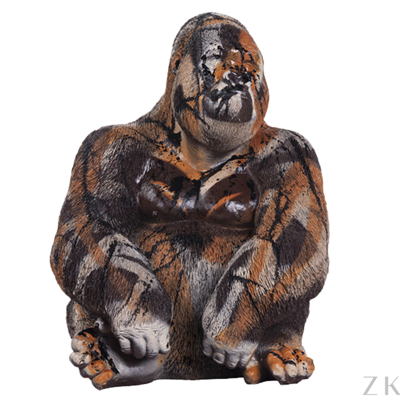 ESCULTURA GORILA SENTADO 