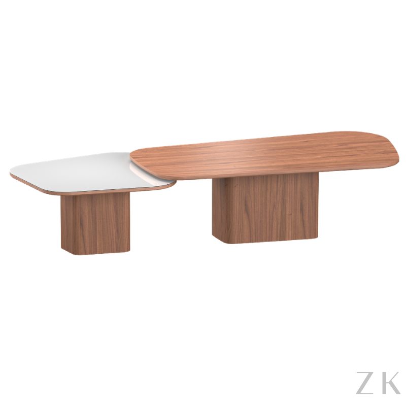 MESA JANTAR COM BASE CENTRAL | RETANGULAR | ORGÂNICA 