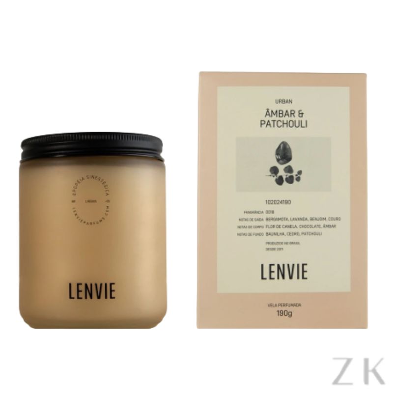 VELA PERFUMADA AMBAR E PATCHOULI