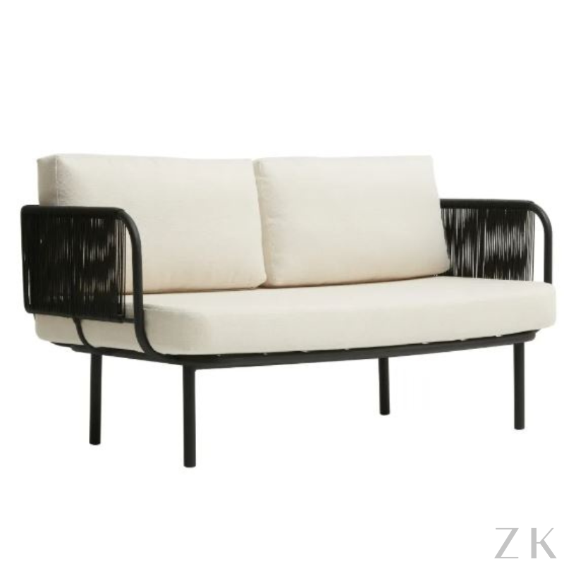 SOFA AREA EXTERNA EM ALUMINIO COM CORDA NAUTICA OU FIBRA SINTETICA