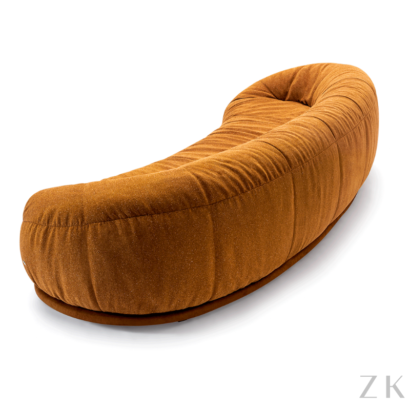 SOFÁ CURVO FIXO PLISSADO