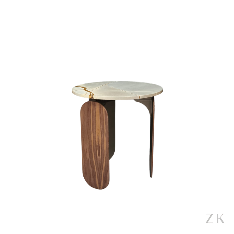 MESA LATERAL TAMPO EM PEDRA