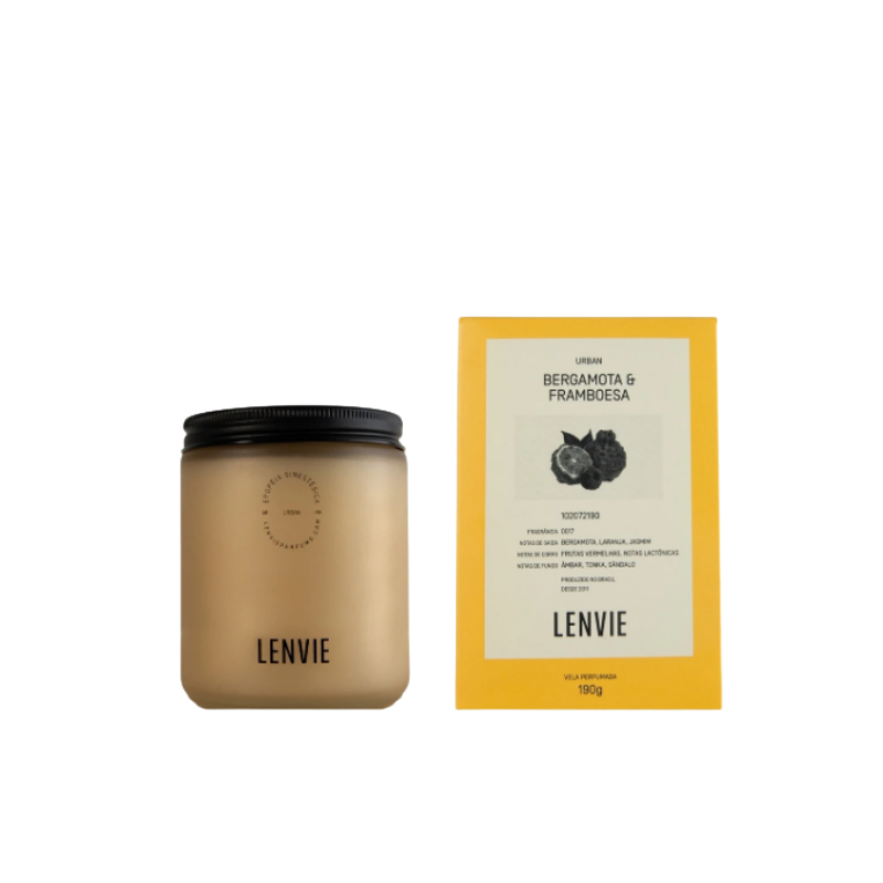VELA PERFUMADA BERGAMOTA & FRAMBOESA 190G
