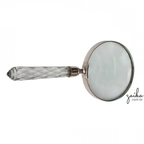 LUPA DECORATIVA EM VIDRO TRANSPARENTE
