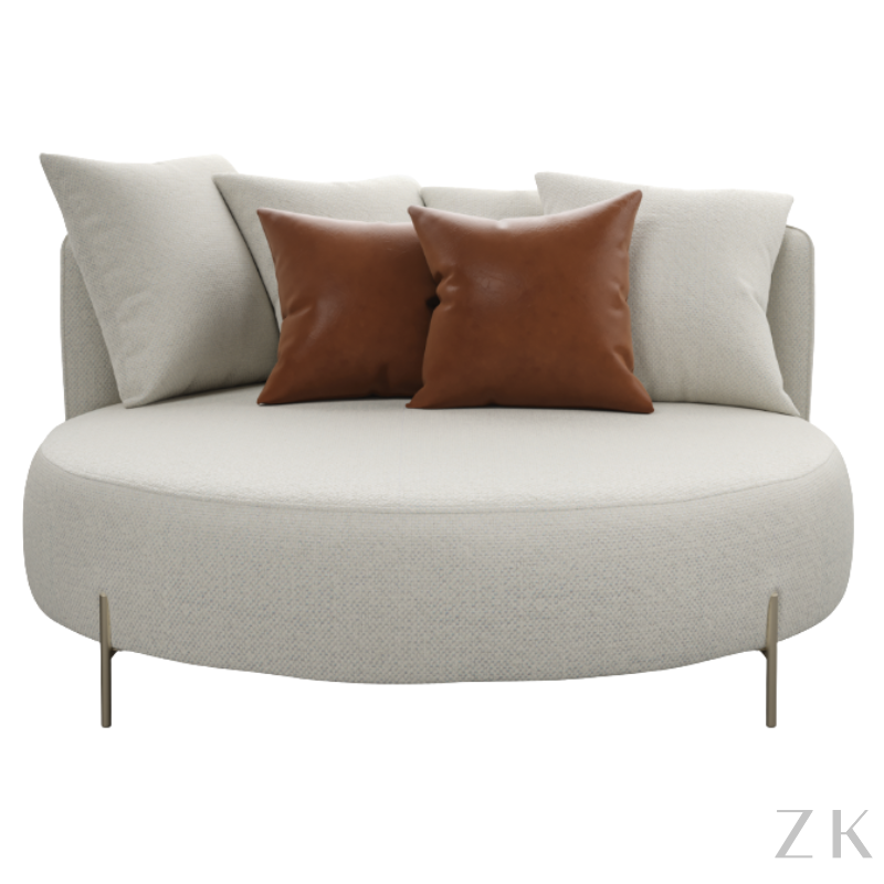 CHAISE REDONDA ESTOFADA 
