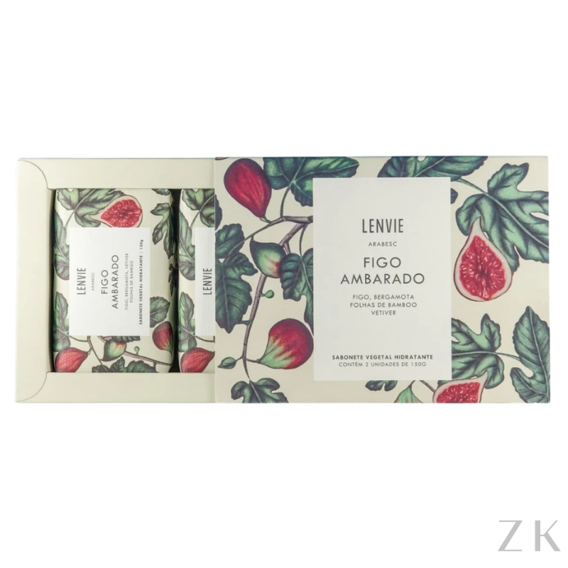 KIT SABONETE EM BARRA FIGO AMBARADO | 2 UN 150G