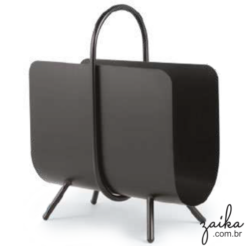  PORTA-REVISTAS PRETO EM METAL
