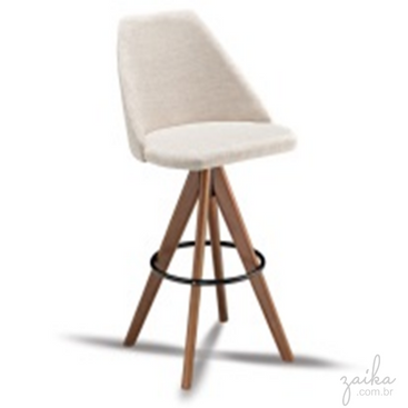 BANQUETA ESTRUURA MADEIRA GIRATORIA