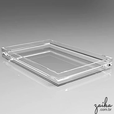 BANDEJA EM ACRÍLICO CRISTAL