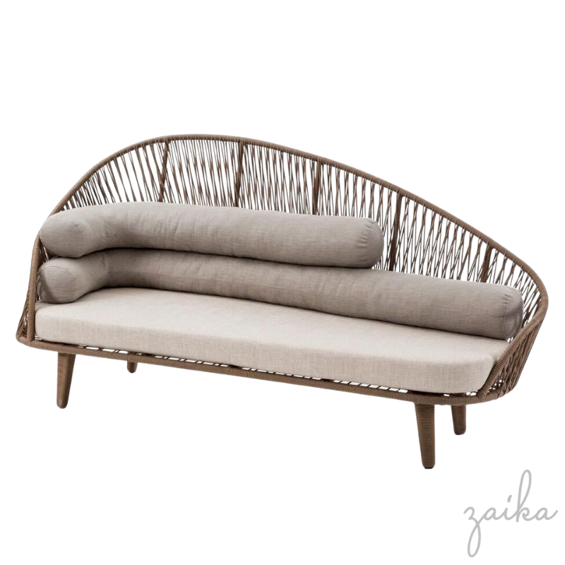 CHAISE NAMORADEIRA EM CORDA NÁUTICA | ÁREA EXTERNA