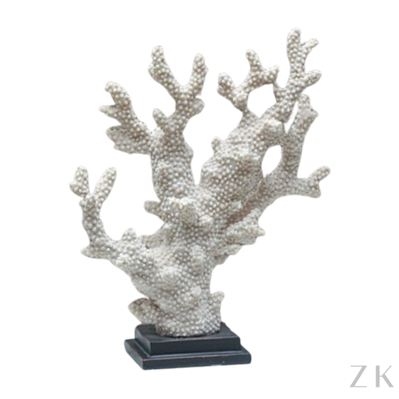 CORAL BRANCO COM BASE EM MADEIRA | RESINA
