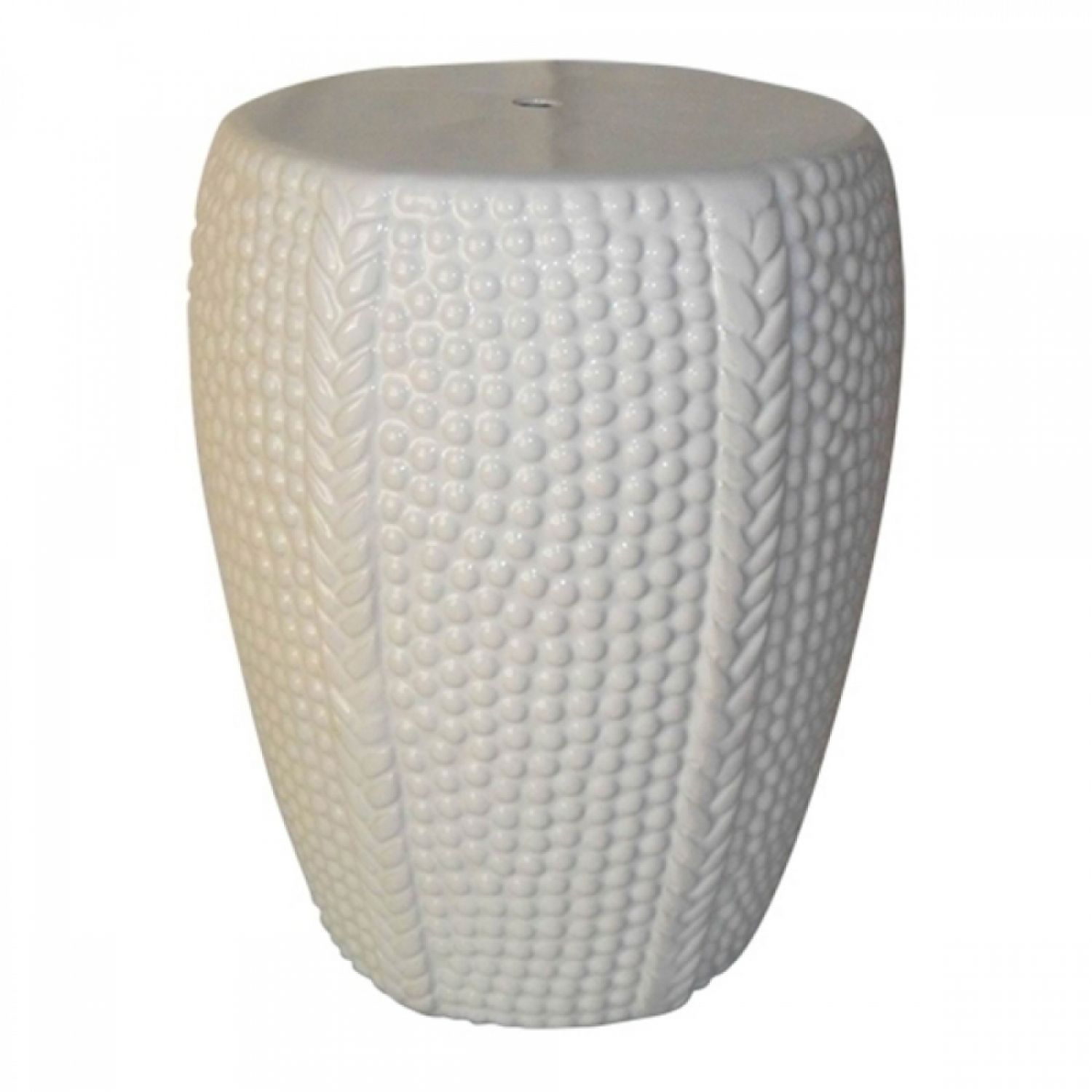 SEAT GARDEN BRANCO EM CERÂMICA