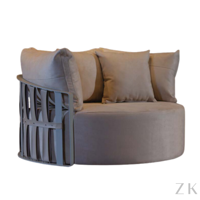 CHAISE ESTOFADA REDONDA 