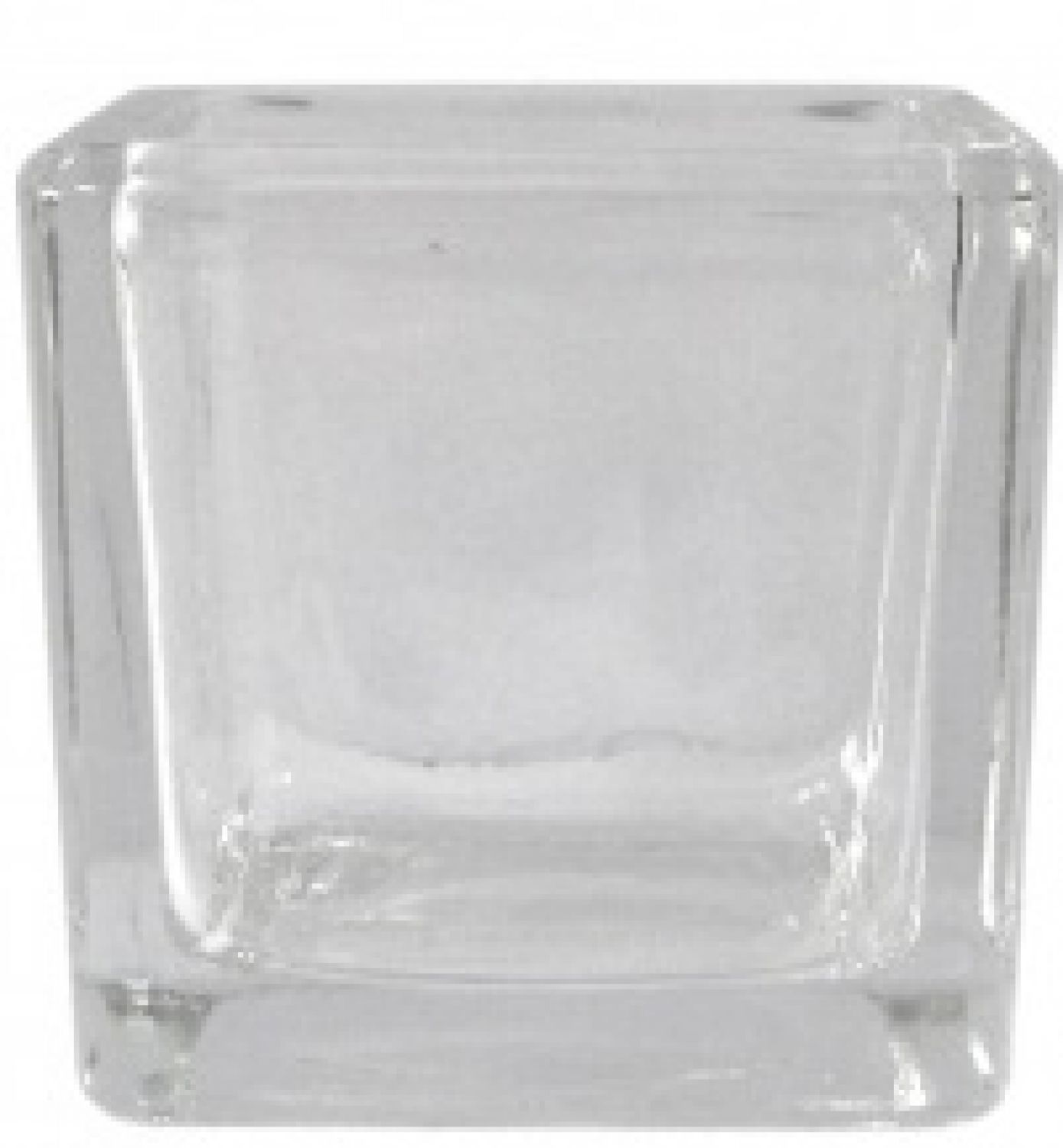 CASTIÇAL DE VIDRO TRANSPARENTE.