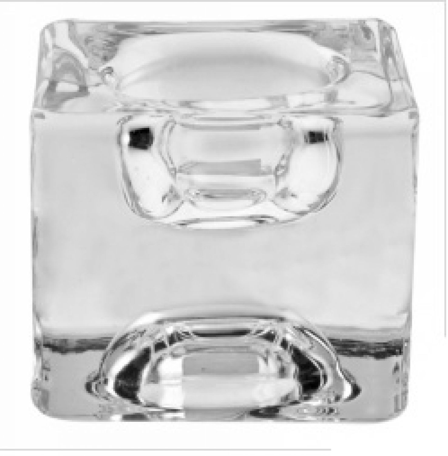 CASTIÇAL DE VIDRO TRANSPARENTE