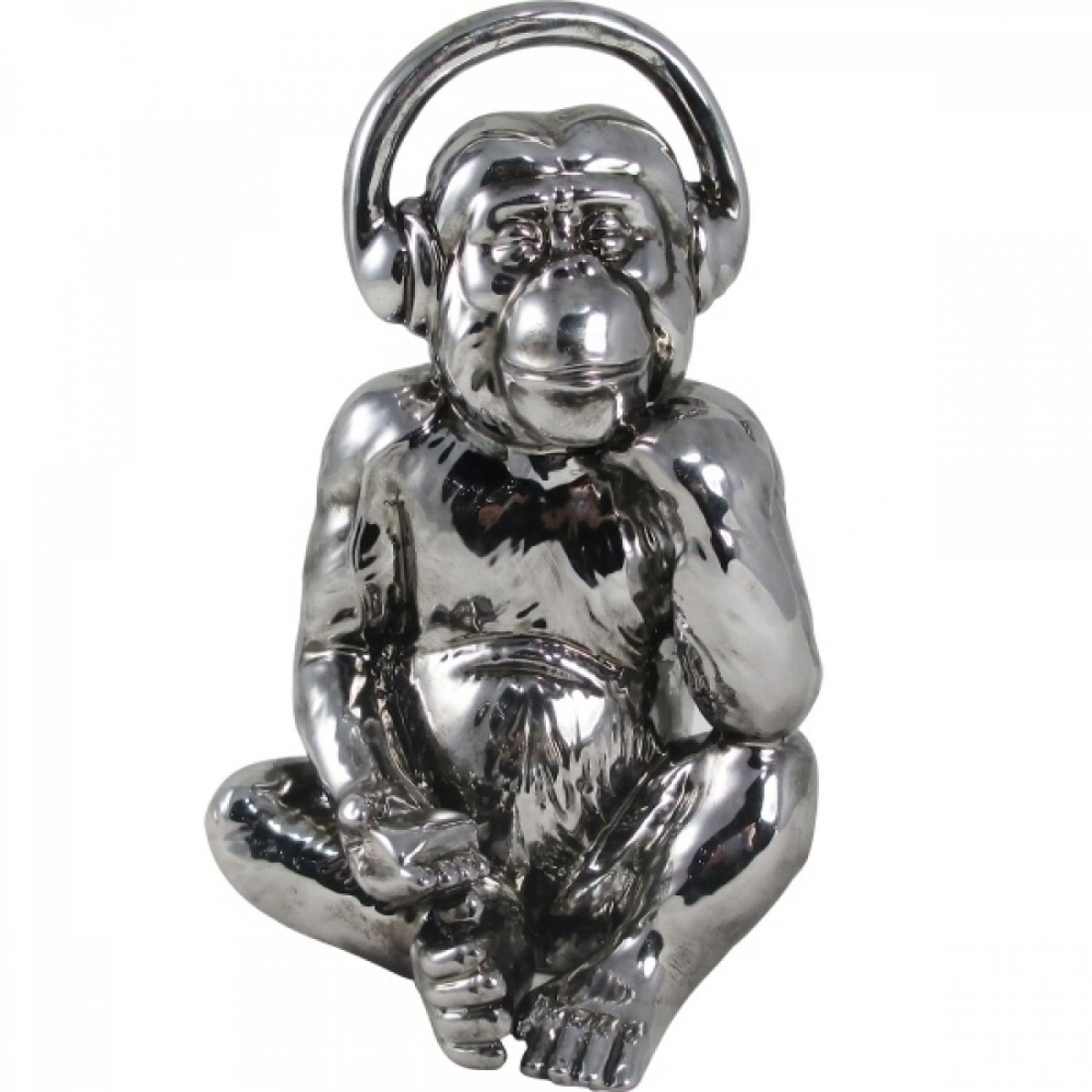 MACACO COM HEAD PHONE