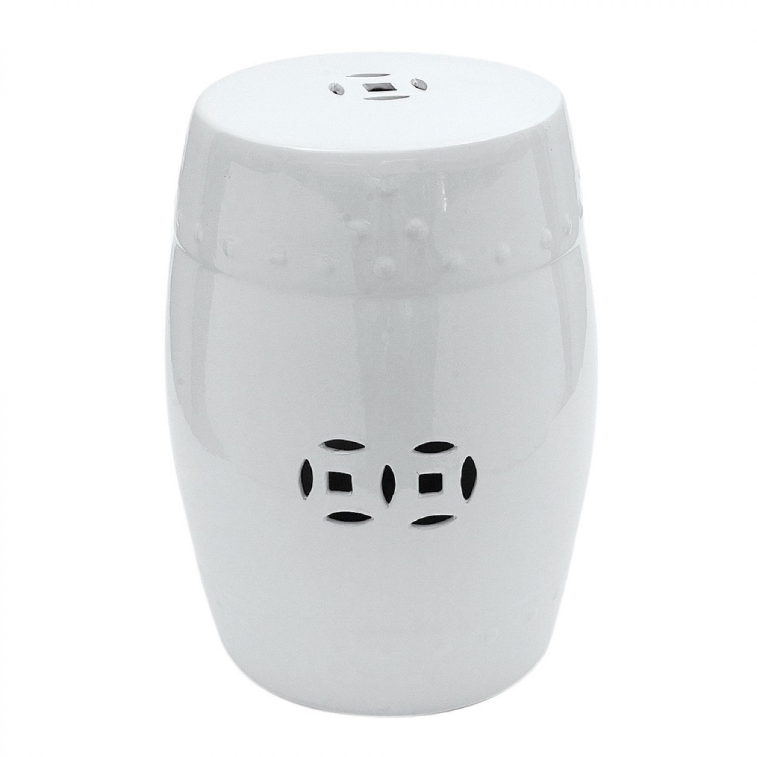 BANCO SEAT GARDEN EM CERÂMICA BRANCO.