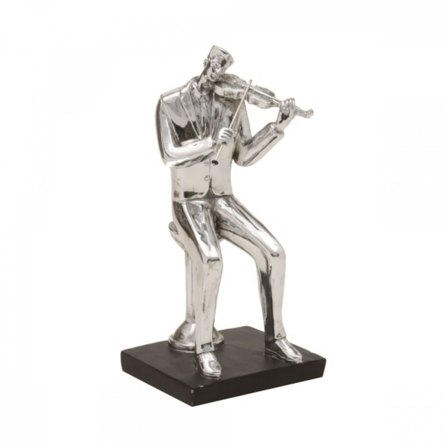 ESTÁTUA DECORATIVA MÚSICO EM RESINA