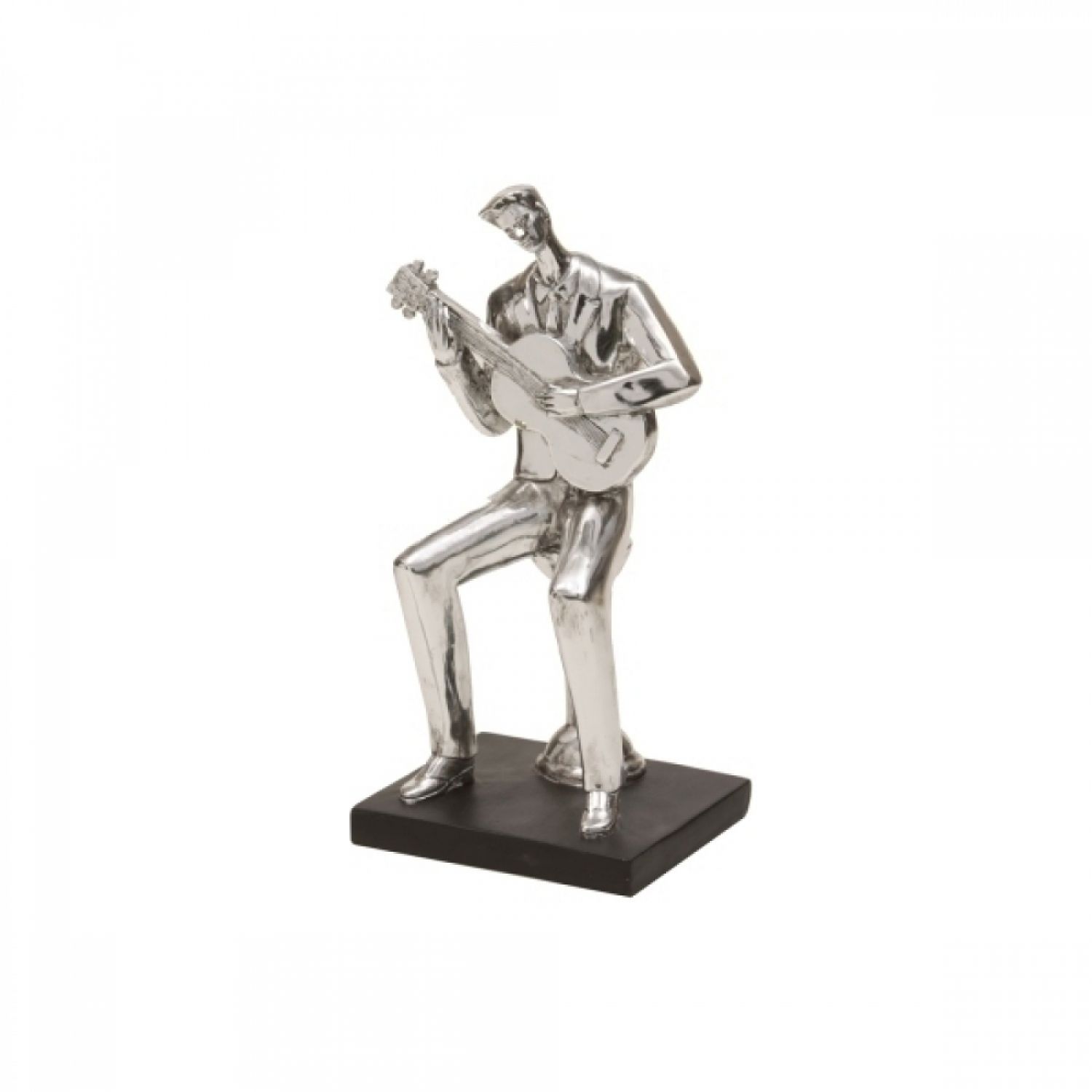 ESTÁTUA DECORATIVA MÚSICO EM RESINA.