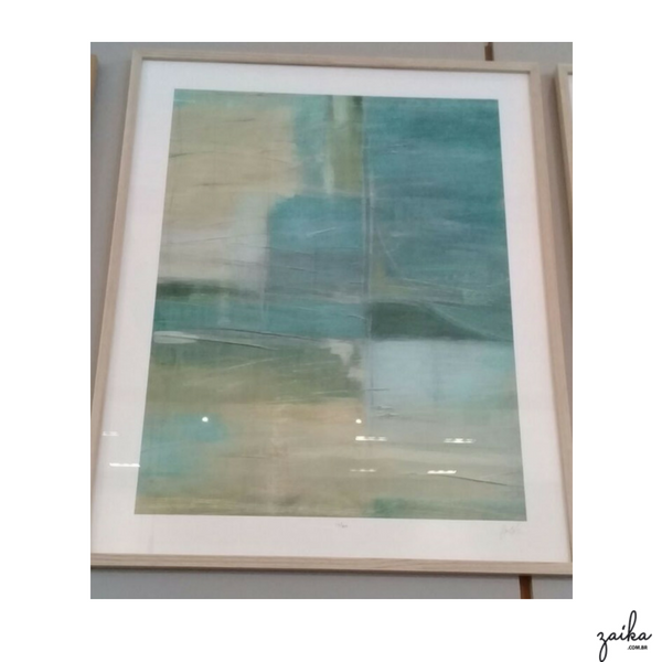 QUADRO ABSTRATO TONS VERDE/AZUL 