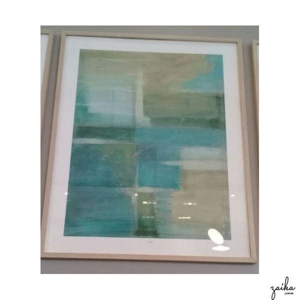 QUADRO ABSTRATO TONS VERDE/AZUL 